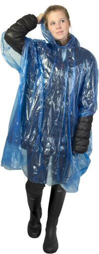 PONCHO IMPERMEABILE MONOUSO CON CUSTODIA
